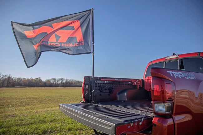 Flag Pole Holder | Bed Rail | w/ Flag - The Suspension Specialists