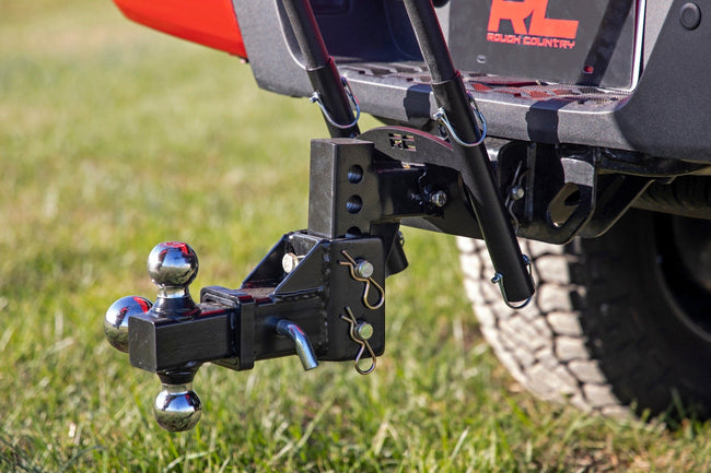 Flag Pole Holder | Dual | 2 Inch Hitch | w/ Flag Poles - The Suspension Specialists