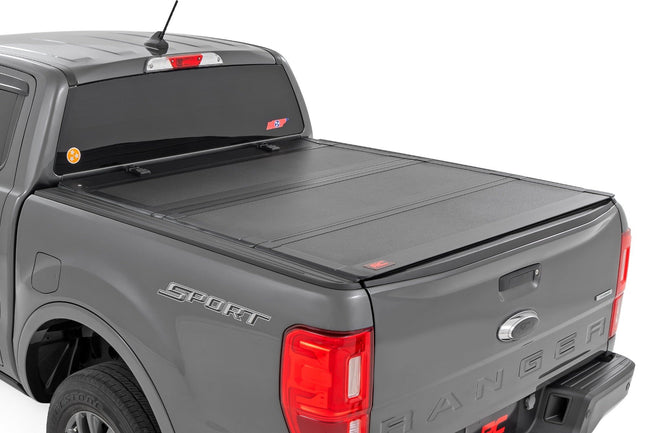 Hard Tri-Fold Flip Up Bed Cover | 5' Bed | Ford Ranger 2WD/4WD (2019-2023) - The Suspension Specialists