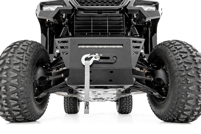 Winch Plate | 10" Black Slimline | Honda Pioneer 520 - The Suspension Specialists