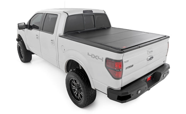 Hard Tri-Fold Flip Up Bed Cover | 6'7" Bed | Ford F-150 2WD/4WD (2004-2014) - The Suspension Specialists