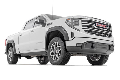 Rough Country Pocket Fender Flares | GBA Black | GMC Sierra 1500 2WD/4WD (2019-2025 & Classic) - The Suspension Specialists