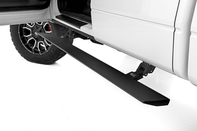 Rough Country Power Running Boards | Dual Electric Motor | Crew Cab | Ford F-150 (09-14) - The Suspension Specialists