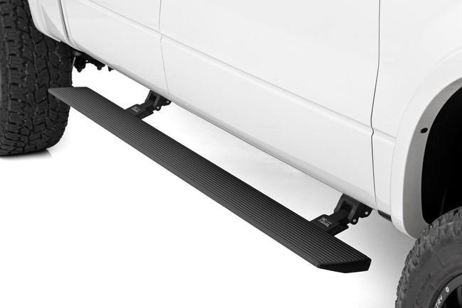 Rough Country Power Running Boards | Dual Electric Motor | Crew Cab | Ford F-150 (09-14) - The Suspension Specialists