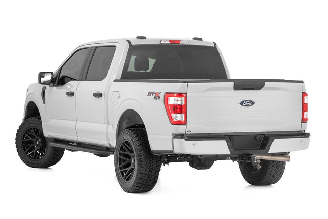 Rough Country OV2 Running Boards | Side Step Bars | Crew Cab | Ford F-150/Lightning/F-250/F-350 (15-25) - The Suspension Specialists