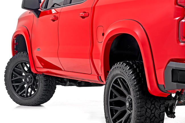 Rough Country Fender Flares | Sport | GJV Riptide Blue | Chevy Silverado 1500 2WD/4WD (2019-2026 & Refresh)