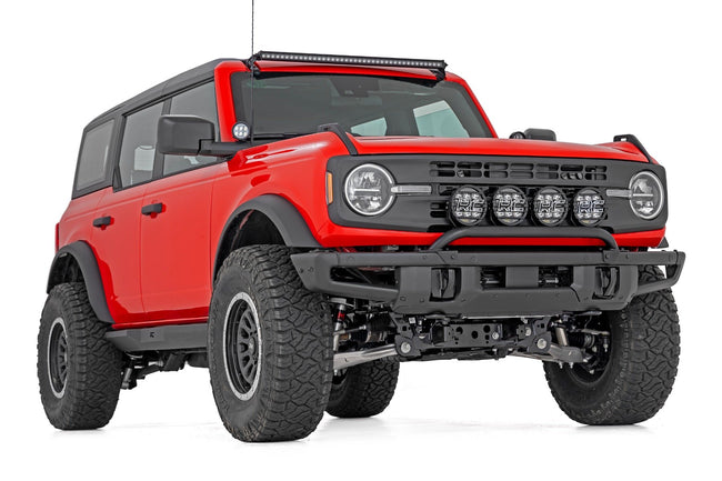 Light Bar Mount | 6.5 Inch Round LED (Quad) | OE Modular Steel | Ford Bronco (21-25) - The Suspension Specialists