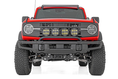 Light Bar Mount | 6.5 Inch Round LED (Quad) | OE Modular Steel | Ford Bronco (21-25) - The Suspension Specialists