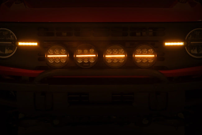 Light Bar Mount | 6.5 Inch Round LED (Quad) | OE Modular Steel | Ford Bronco (21-25) - The Suspension Specialists