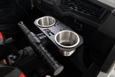 Passenger Grip Handle Dual Cup Holder | Polaris RZR S 570/RZR S4 1000 - The Suspension Specialists