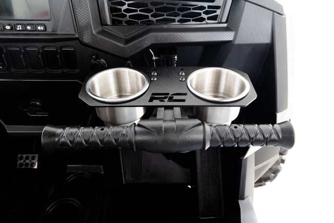 Passenger Grip Handle Dual Cup Holder | Polaris RZR S 570/RZR S4 1000 - The Suspension Specialists