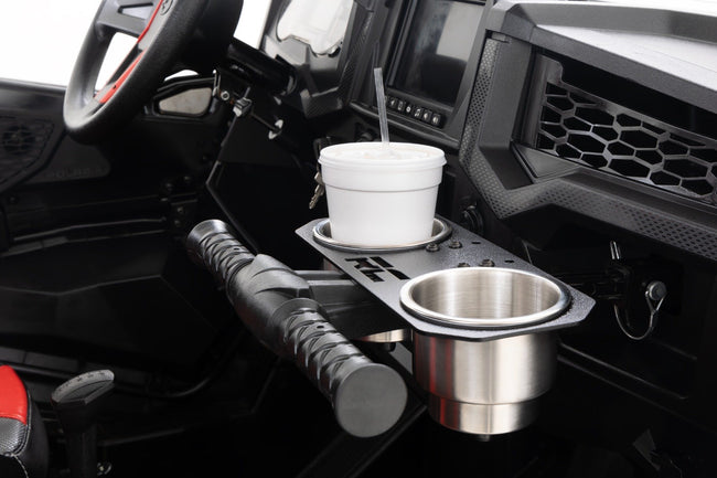 Passenger Grip Handle Dual Cup Holder | Polaris RZR S 570/RZR S4 1000 - The Suspension Specialists