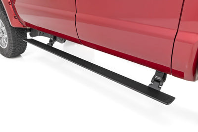Rough Country Power Running Boards | Dual Electric Motor | Ford F-250/F-350 Super Duty (08-16) - The Suspension Specialists