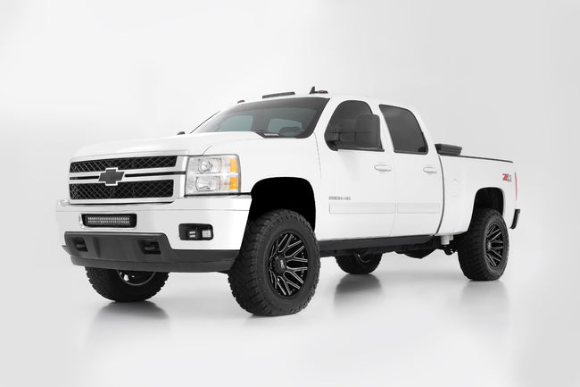 Rough Country 95 Series Wheel | One-Piece | Gloss Black Machined | 20x10 | 8x180 | -19mm - The Suspension Specialists
