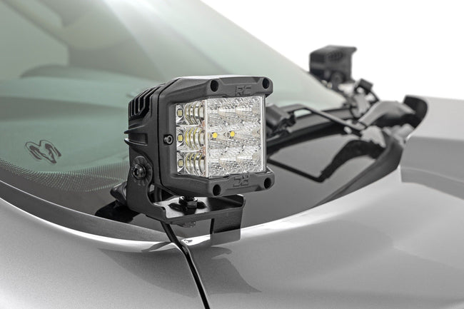 LED Light Kit | Ditch Mount | 2" Black Pair | Amber DRL | Ram 1500 (19-26) - The Suspension Specialists