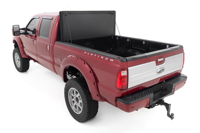 Hard Tri-Fold Flip Up Bed Cover | 6'10" Bed | Ford F-250/F-350 Super Duty (99-16) - The Suspension Specialists