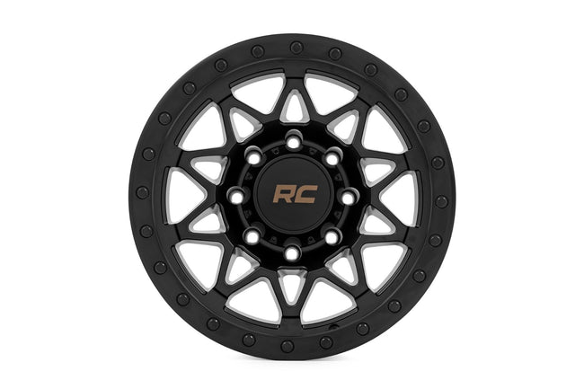 Rough Country 78 Series Wheel | Simulated Beadlock | Black | 18x9 | 8x170 | -12mm - The Suspension Specialists