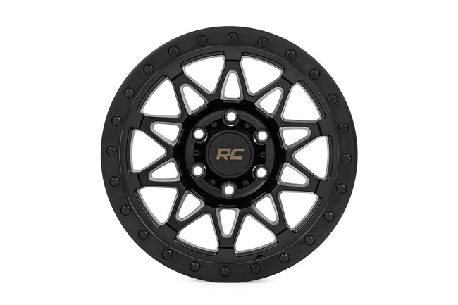Rough Country 78 Series Wheel | Simulated Beadlock | Black | 17x8.5 | 6x135 | +0mm - The Suspension Specialists