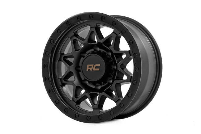 Rough Country 78 Series Wheel | Simulated Beadlock | Black | 18x9 | 8x180 | 0mm - The Suspension Specialists