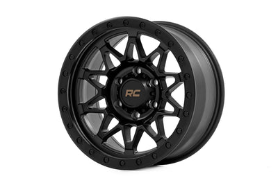 Rough Country 78 Series Wheel | Simulated Beadlock | Black | 18x9 | 6x5.5 | -12mm - The Suspension Specialists