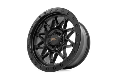 Rough Country 78 Series Wheel | Simulated Beadlock | Black | 17x8.5 | 5x5 | +0mm - The Suspension Specialists