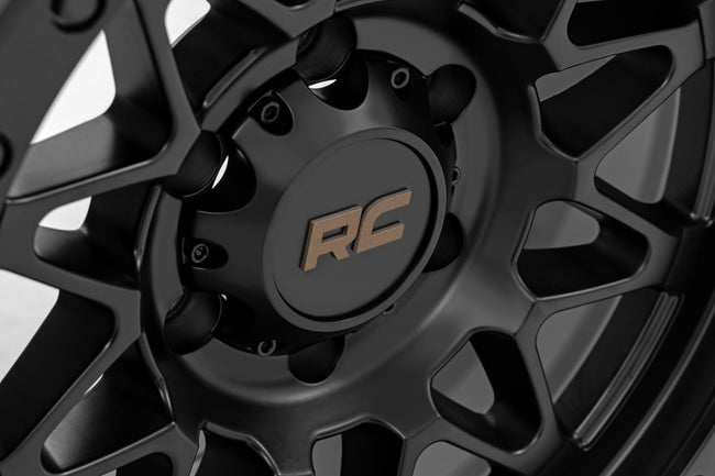 Rough Country 78 Series Wheel | Simulated Beadlock | Black | 18x9 | 5x5 | -12mm - The Suspension Specialists