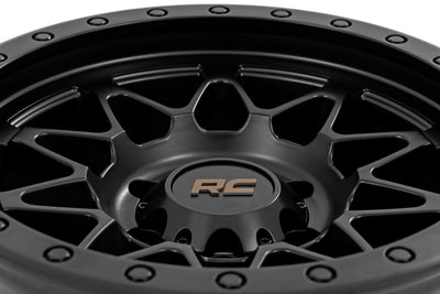 Rough Country 78 Series Wheel | Simulated Beadlock | Black | 17x8.5 | 6x135 | +0mm - The Suspension Specialists