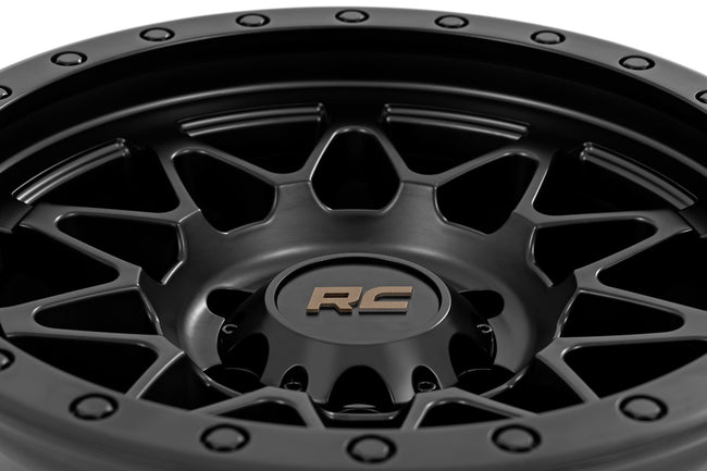 Rough Country 78 Series Wheel | Simulated Beadlock | Black | 17x8.5 | 5x4.5 | +0mm - The Suspension Specialists