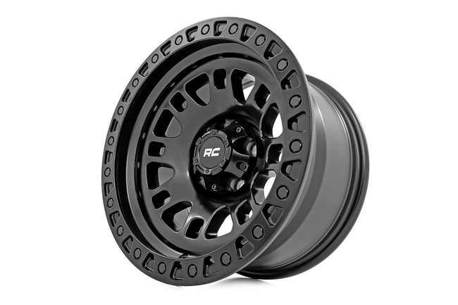 Rough Country 82 Series Wheel | One-Piece | Semi Gloss Black | 17x9 | 6x5.5 | -12mm - The Suspension Specialists