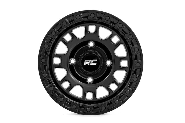 Rough Country 82 Series Wheel | One-Piece | Semi Gloss Black | 14x7 | 4x137 | +10mm - The Suspension Specialists