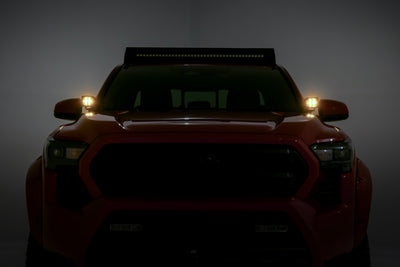 LED Light Kit | Ditch Mount | 2" Black Pair | Amber DRL | Toyota Tacoma (24-25)