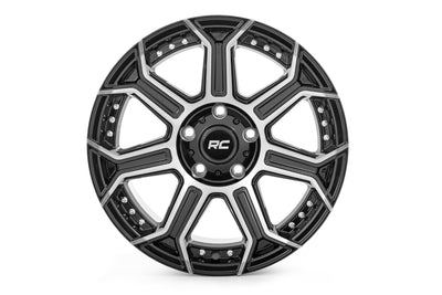 Rough Country 89 Series Wheel | One-Piece | Black Machined Gun Metal | 17x9 | 5x4.5 | -12mm - The Suspension Specialists