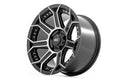 Rough Country 89 Series Wheel | One-Piece | Black Machined Gun Metal | 17x9 | 5x5 | -12mm - The Suspension Specialists