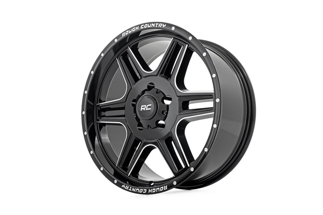 Rough Country 92 Series Wheel | Machined One-Piece | Gloss Black | 18x9 | 5x5.5 | +0mm - The Suspension Specialists
