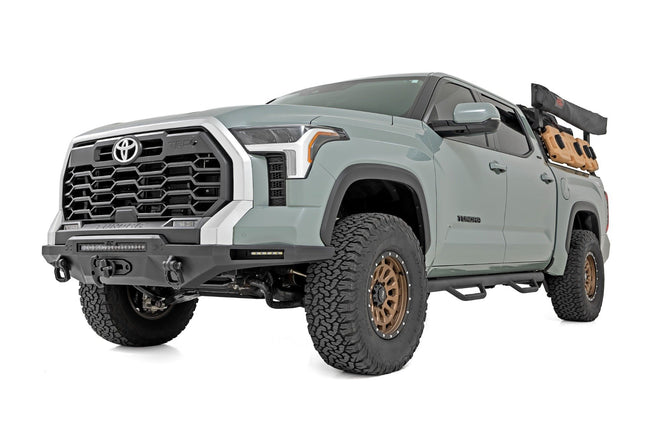 Rough Country Hybrid Front Bumper | 12000S | Blk LED w/ Amber DRL | Toyota Tundra (22-25)