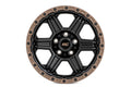 Rough Country 79 Series Wheel | One-Piece | Semi Gloss Black w/Bronze Ring | 17x8.5 | 6x5.5 | 0mm - The Suspension Specialists