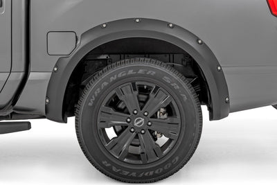 Rough Country Pocket Fender Flares | KAD Gun Metal | Nissan Titan 2WD/4WD (2017-2024)