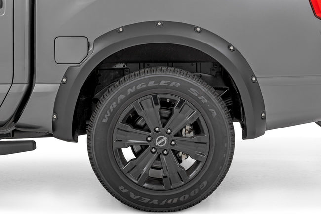 Rough Country Pocket Fender Flares | KAD Gun Metal | Nissan Titan 2WD/4WD (2017-2024)