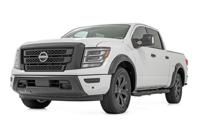 Rough Country Pocket Fender Flares | Crew Cab | W/O Emblem | Gloss Black | Nissan Titan (17-24)