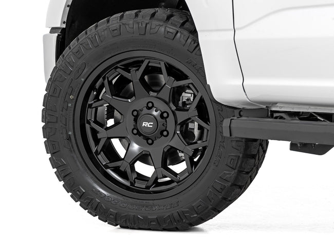 Rough Country 80 Series Wheel | One-Piece | Semi Gloss Black | 20x10 | 5x5 | -19mm - The Suspension Specialists
