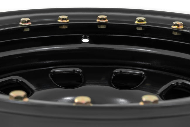 Steel Simulated Bead Lock Wheel | Black | 17x9 | 6x5.5 | 4.25 Bore | -12 - The Suspension Specialists