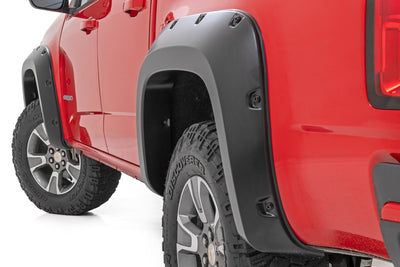 Rough Country Pocket Fender Flares | G9K Satin Steel | Chevy Colorado 2WD/4WD (2015-2022) - The Suspension Specialists