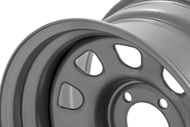 Rough Country Steel Wheel | Gray | 17x9 | 6x5.5 | 4.25 Bore | -12 - The Suspension Specialists