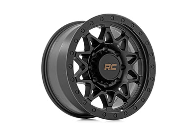 Rough Country 78 Series Wheel | Simulated Beadlock | Black | 18x9 | 8x170 | -12mm - The Suspension Specialists