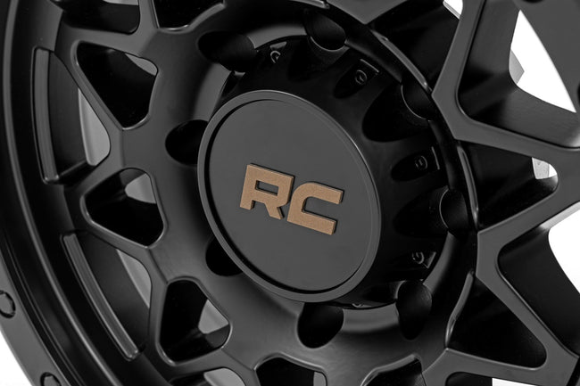 Rough Country 78 Series Wheel | Simulated Beadlock | Black | 18x9 | 8x180 | 0mm - The Suspension Specialists