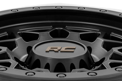 Rough Country 78 Series Wheel | Simulated Beadlock | Black | 18x9 | 8x180 | 0mm - The Suspension Specialists