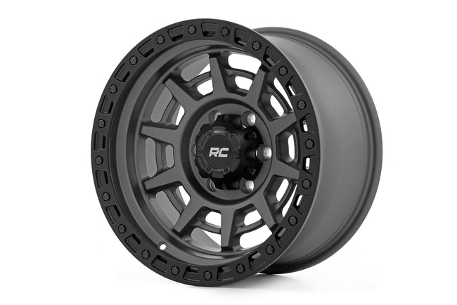 Rough Country 85 Series Wheel | Simulated Beadlock | Gunmetal Gray/Black | 17x9 | 8x6.5 | +0 - The Suspension Specialists