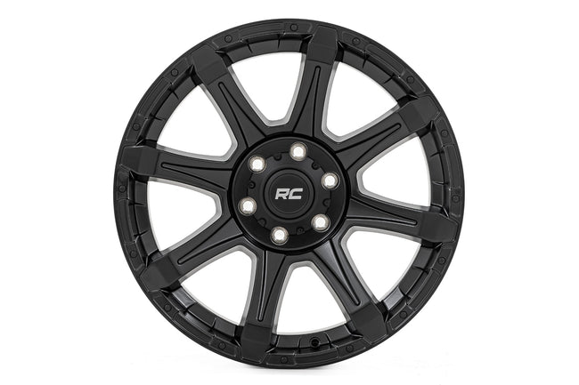 Rough Country 81 Series Wheel | One-Piece | Semi Gloss Black | 20x10 | 6x135 | -25mm - The Suspension Specialists