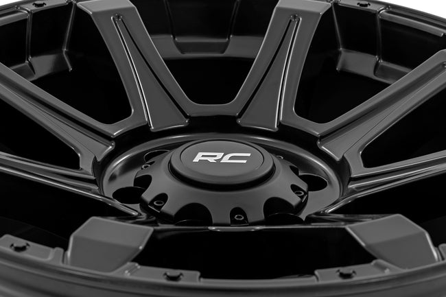 Rough Country 81 Series Wheel | One-Piece | Semi Gloss Black | 20x10 | 6x135 | -25mm - The Suspension Specialists