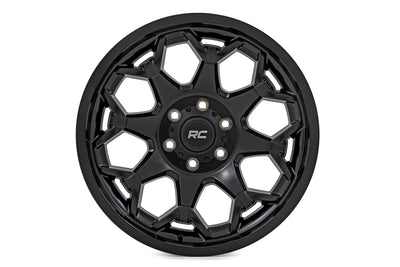 Rough Country 80 Series Wheel | One-Piece | Semi Gloss Black | 20x10 | 6x5.5 | -25mm - The Suspension Specialists